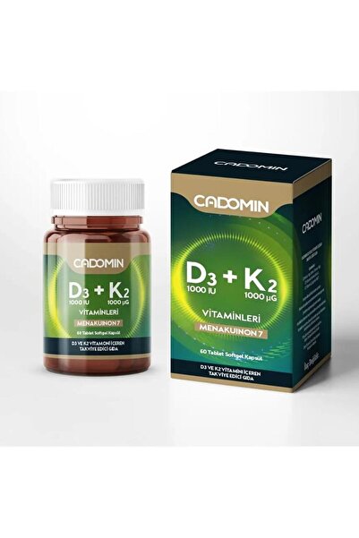 cadomin D3+K2 Vitaminleri 60 Softjel Kapsül