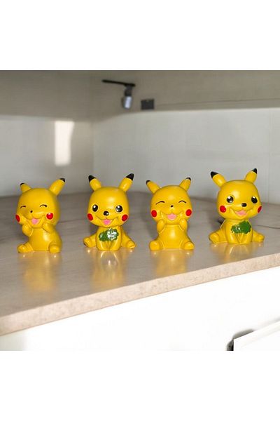Kuzey 4 Pcs Pikachu Pokemon Biblo Decorative Biblo Christmas Ornaments Christmas Vitrin Decor