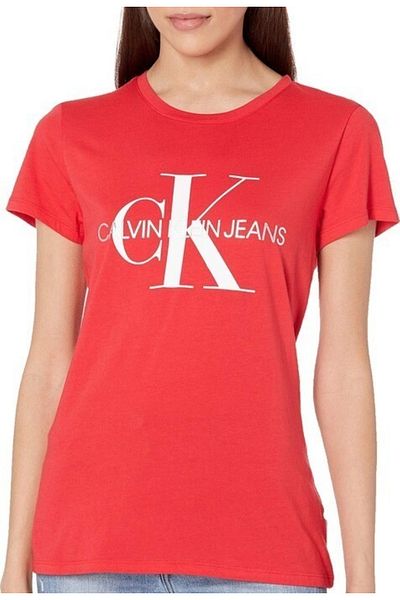 Calvin Klein Ck Women - Monogram Patterned Slim Fit T-shirt
