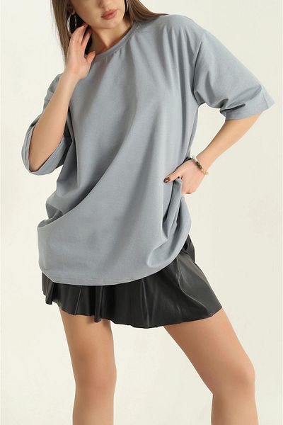 vuvutasarım Tricou cu două fire oversize afumat nou sezon