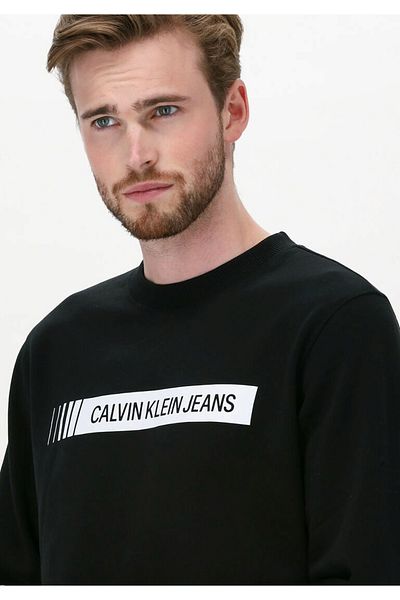 Calvin Klein Men's Black Sweatshirt - Institutional Box