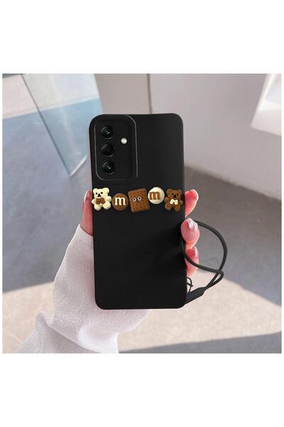 Zebana Samsung Galaxy A04S Compatible Case Zebana Love Bear Silicone Case Bla...