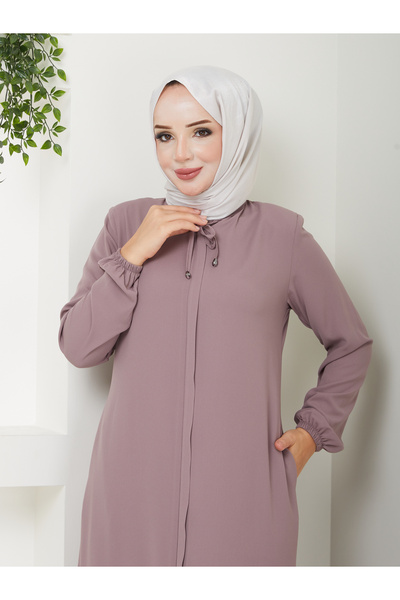 MODA ESRE FASHION Κρεπ Υφασμάτινο Τσόκερ Φεράζ - Με κορδόνια στο λαιμό, Ροζ Κορδόνι