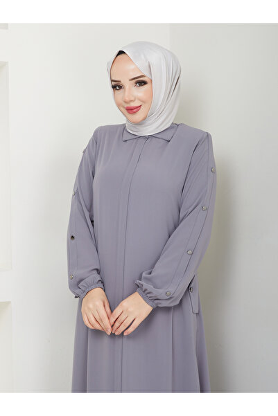 MODA ESRE FASHION ملابس الحجاب - أكمام مطوية، أزرار وغطاء على شكل حرف A