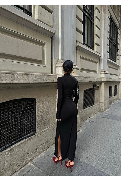 Bak'ap Black Tulle detailed midi dress