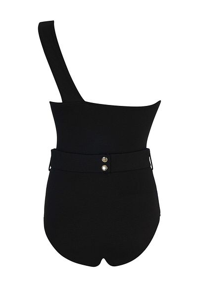 SAILOR moda Detailní plavky na jedno rameno