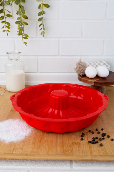 Silicolife Yanmaz Yapışmaz Silikon Klasik Kek Kalıbı Büyük Boy 30cm