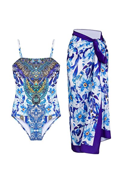 SAILOR moda Starless Swimsuit with Pareo