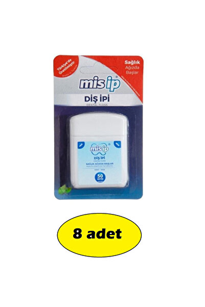Mis İp Diş İpi Naneli 50 metre 8 adet ( 1 kutu )