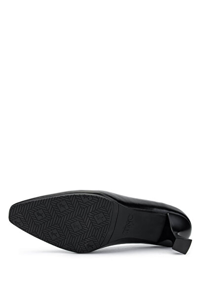 Tamer Tanca Kadın Hakiki Deri Siyah Deri Topuklu Ayakkabı