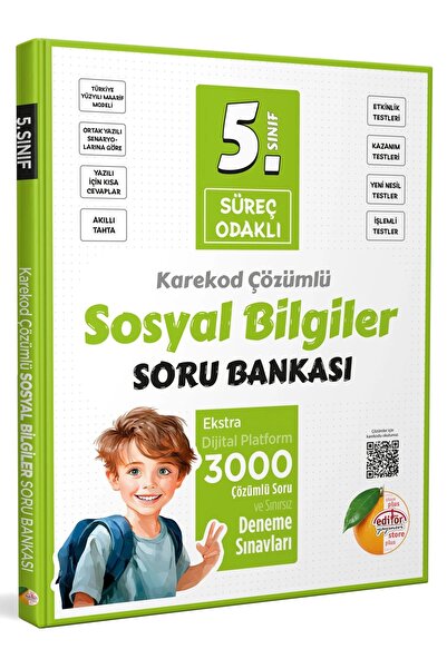 Editör Yayınevi Editör Yayınları 5. Sınıf Süreç Odaklı Sosyal Bilgiler Soru B...