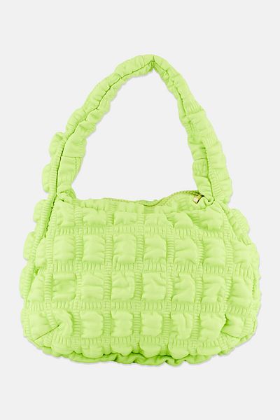JASON WU Women Quilted Hand Bag 21 H x 26 L x 8 W cm, Lime Green