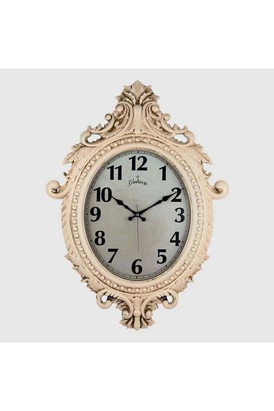 Galaxy 731-Cv Wall Clock Cream Color Bezel Diameter:73Cm X 54cm Vintage Crowned Missing Decorative American Brist