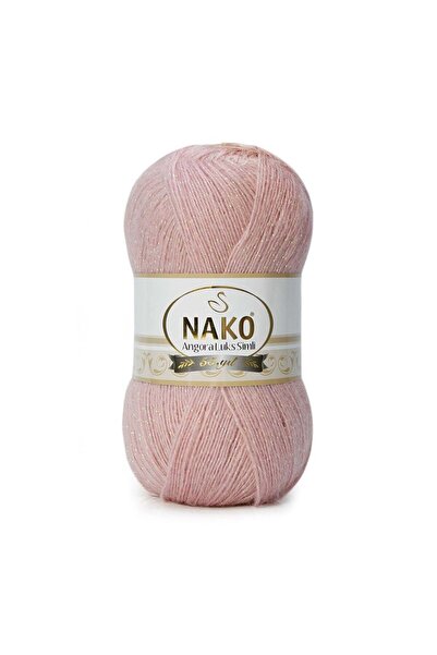 NAKO Angora Luks Simli 11251 Pudra (5 Adet) Örgü İpi