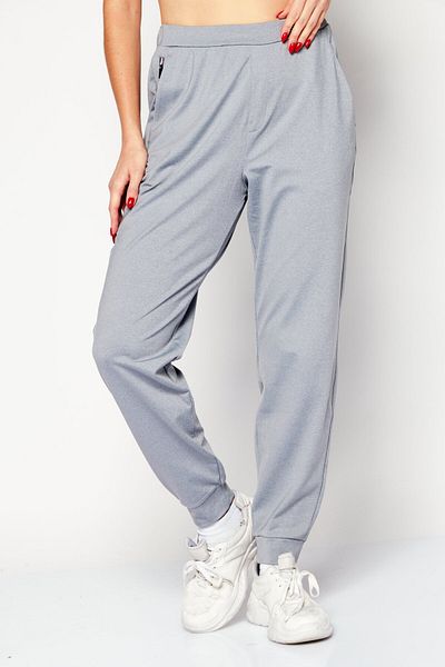 Fourlaps Women Slim Fit Pull-on Training Sweatpants, Light Grey Heather