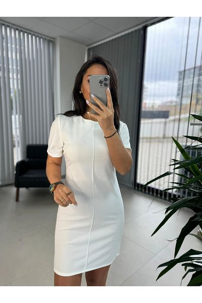 caddstore Φόρεμα με μολύβι με ραφές Crep