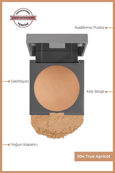 Alix Avien Matte Finish Fixing Intensive Concealer Powder - Baked Powder 204 True Apricot