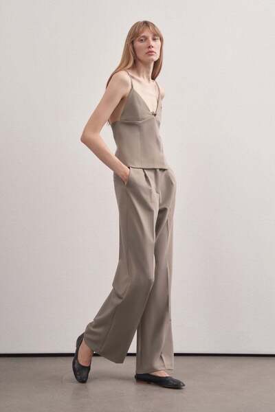 Mathilda Store Kadın Koyu Vizon Elias Edition Palazzo Pantolon