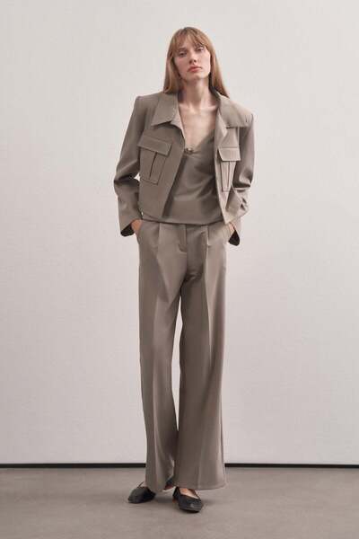 Mathilda Store Kadın Koyu Vizon Elias Edition Palazzo Pantolon