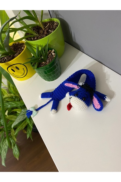 Tasarım Eeyore Figürlü %100 El Yapımı Hediyelik Amigurumi Kitap Ayracı