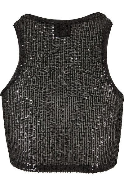 Urban Classics Kurzes Top mit Pailletten für Damen