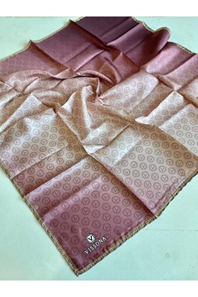 Vissona Tivil Μεταξωτό Φουλάρι 11276 - 0019 - 0011 Ροζ Μικτό Σχέδιο