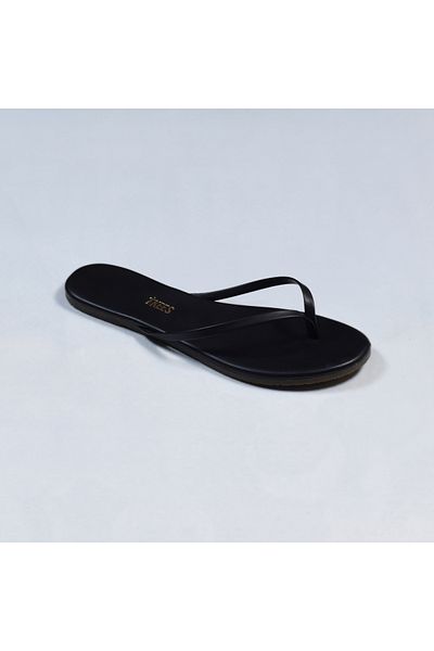Tkees Women's Black Stylish Daily Flip Flops
