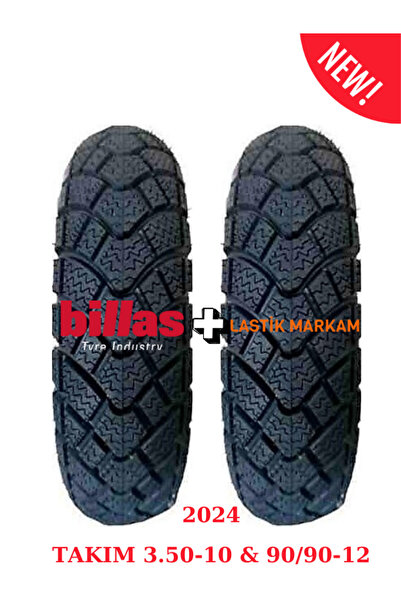 Billas TAKIM-YENİ- 3.50-10 / 90/90-12 BL200 TL WİNTER-KIŞLIK -2025-SUPAP HEDİYELİ
