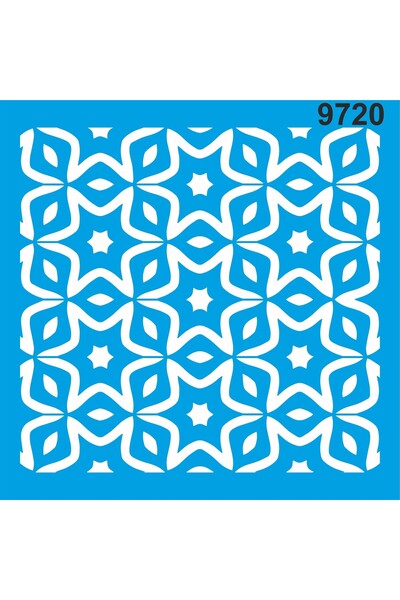 StencilSepeti Starry Geometric - Stencil Painting Template