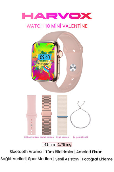 SEYUTECH Watch 10 Mini Akıllı Saat Zarafet Dolu Kutu İçeriği Hediye Kordon ve...