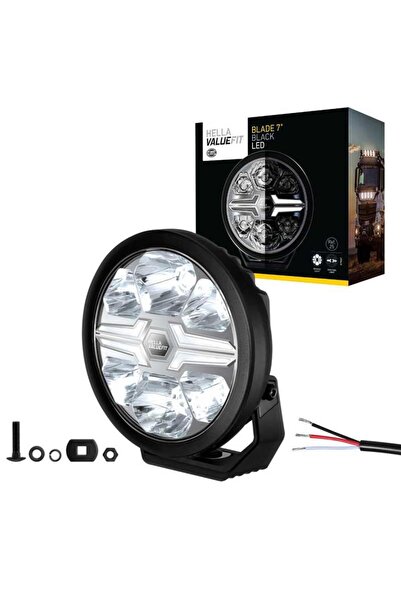 Hella Off-road Valuefit Blade Led Uzun Far Siyah 22w 7" Beyaz Isik 1fj357198-041