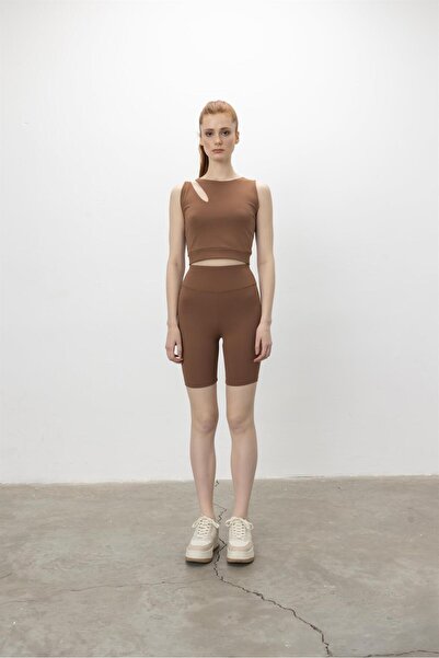 TUBİA Αθλητική Crop Μπλούζα με λεπτομέρεια ώμου