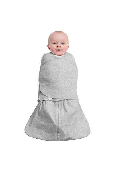 HALO 100% Cotton Sleep sack Swaddle - Heather Grey (0-3M)