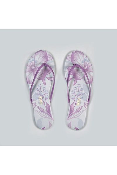 Tkees Tk-2226 Classic Floral Patterned Flip Flops - Multicolored