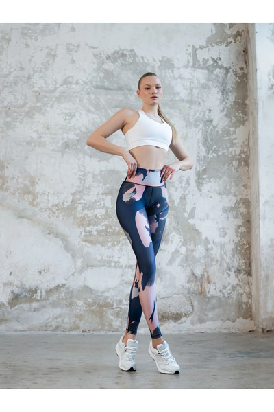 lismina Renkli Desenli Ekstra Yüksek Bel Toparlayıcı Tayt