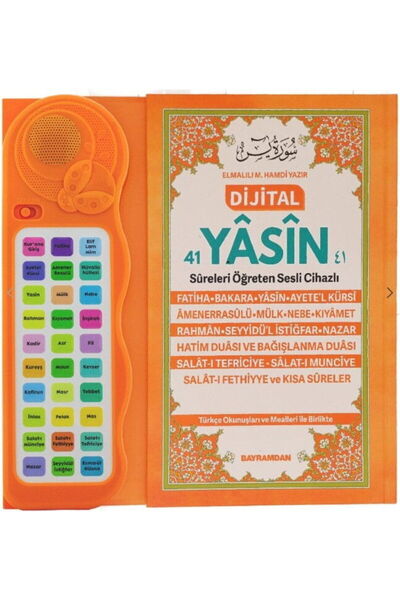 İkranur Sesli Yasini Şerif Ögreten Cihaz Sesli Yasin Kitaplı Turuncu