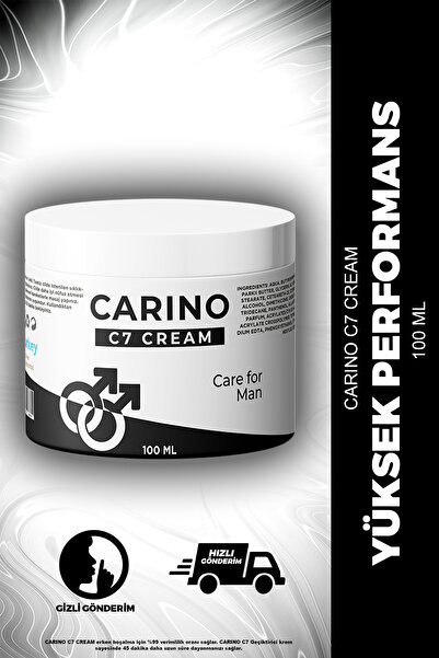 Carino E Bella C7 Care For Man Erkek Kremi 100 ml - Etkili Formül - Long Time