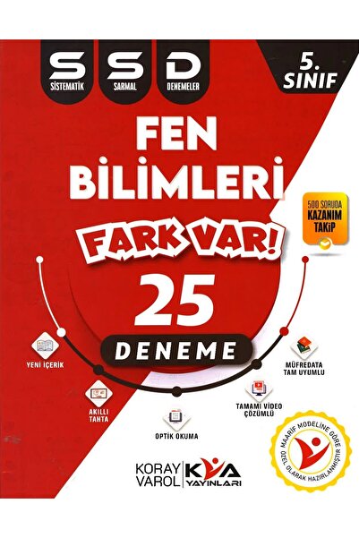 Koray Varol Yayınları KORAY VAROL YAYINLARI 5.SINIF FEN BİLİMLERİ FARK VAR 25...
