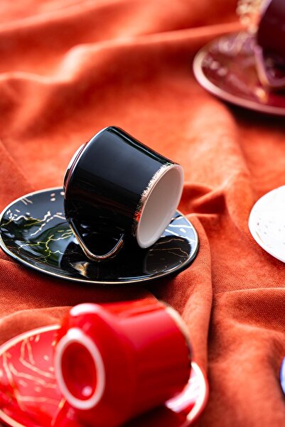 ACAR Milla 6 Kişilik Renkli Kahve Fincanı Takımı