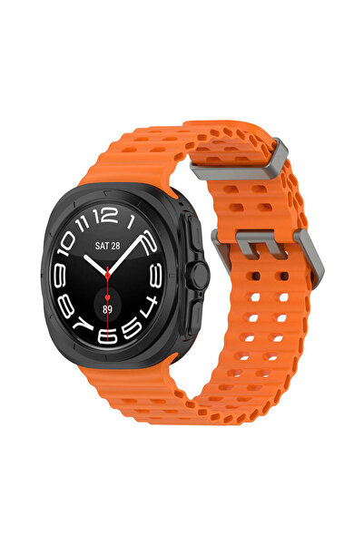 UnDePlus Samsung Galaxy Watch Ultra 2/1 47mm Kordon Oluklu Geçmeli Silikon Ba...