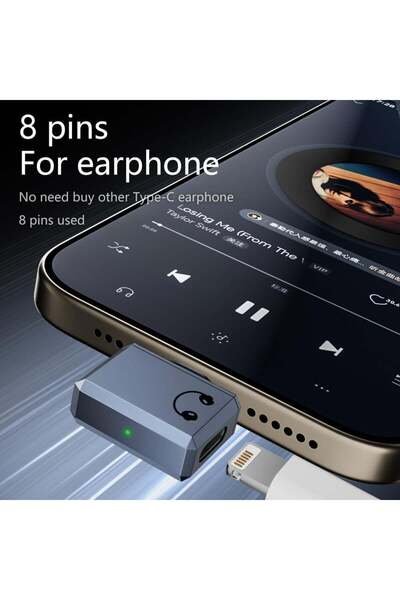 LivX Type C to Lightning Kulaklık Dönüştürücü iPhone iPad Macbook Çevirici Müzik Dinleme Arama