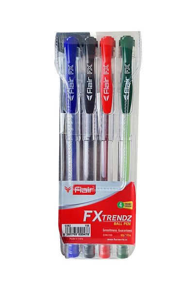 Flair FX Trendz Ball Pen Set of 4 Trendy Colour