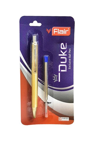 Flair قلم حبر جاف Duke Exclusive مع إعادة تعبئة، أزرق