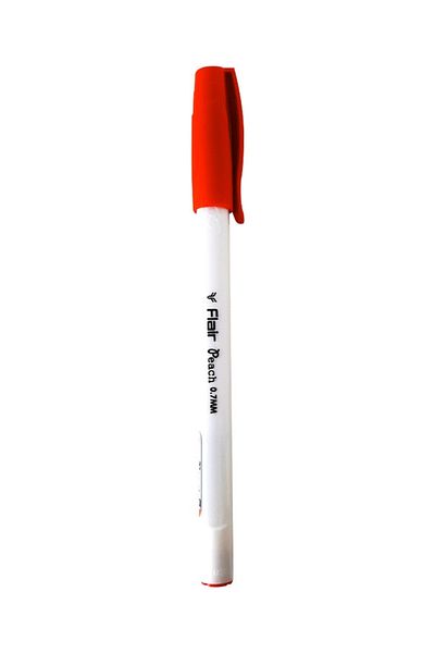Flair Peach Ball Pen 1.0mm Set of 10 pcs, Red