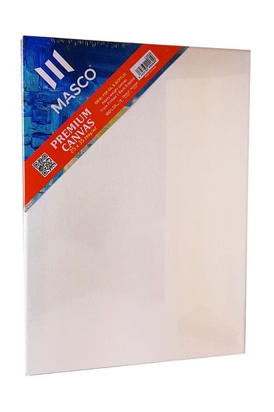 MASCO لوحة فنية قماشية فاخرة مقاس 25×35 سم، باللون الأبيض