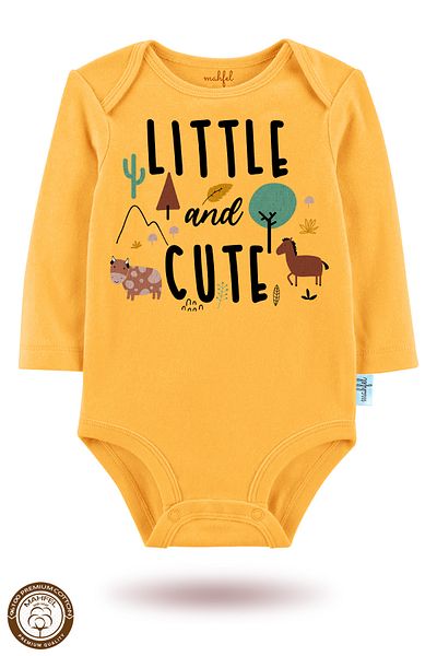 MAHFEL 100% Cotton 3-Piece Organic Printed Snap Fastener Baby Bodysuit