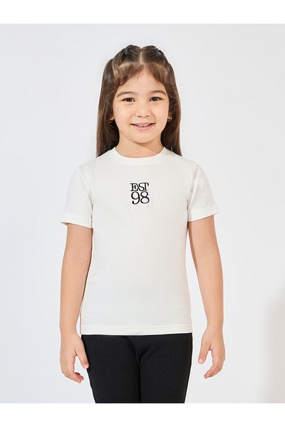 Styli Embroidered Detail Round Neck T-Shirt
