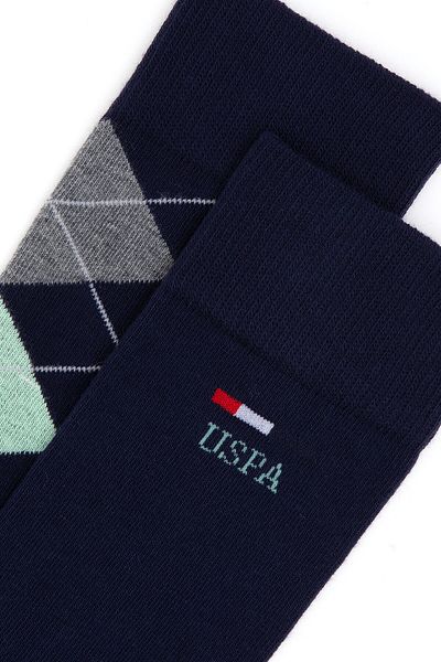 U.S. Polo Assn. Мъжки чифт чорапи в аквамариново зелено 50299036-vr048