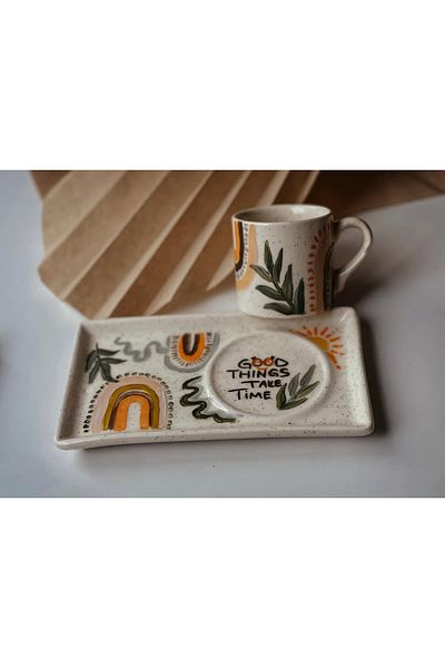 Store كوب قهوة تركي بتصميم خاص مرسومة يدويًا على الطراز البوهيمي والأسكندنافي
