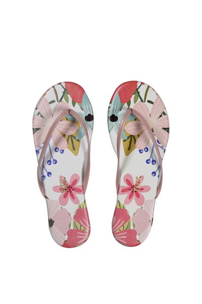 Tkees Women's Floral Patterned Flip Flops Tk-2219
